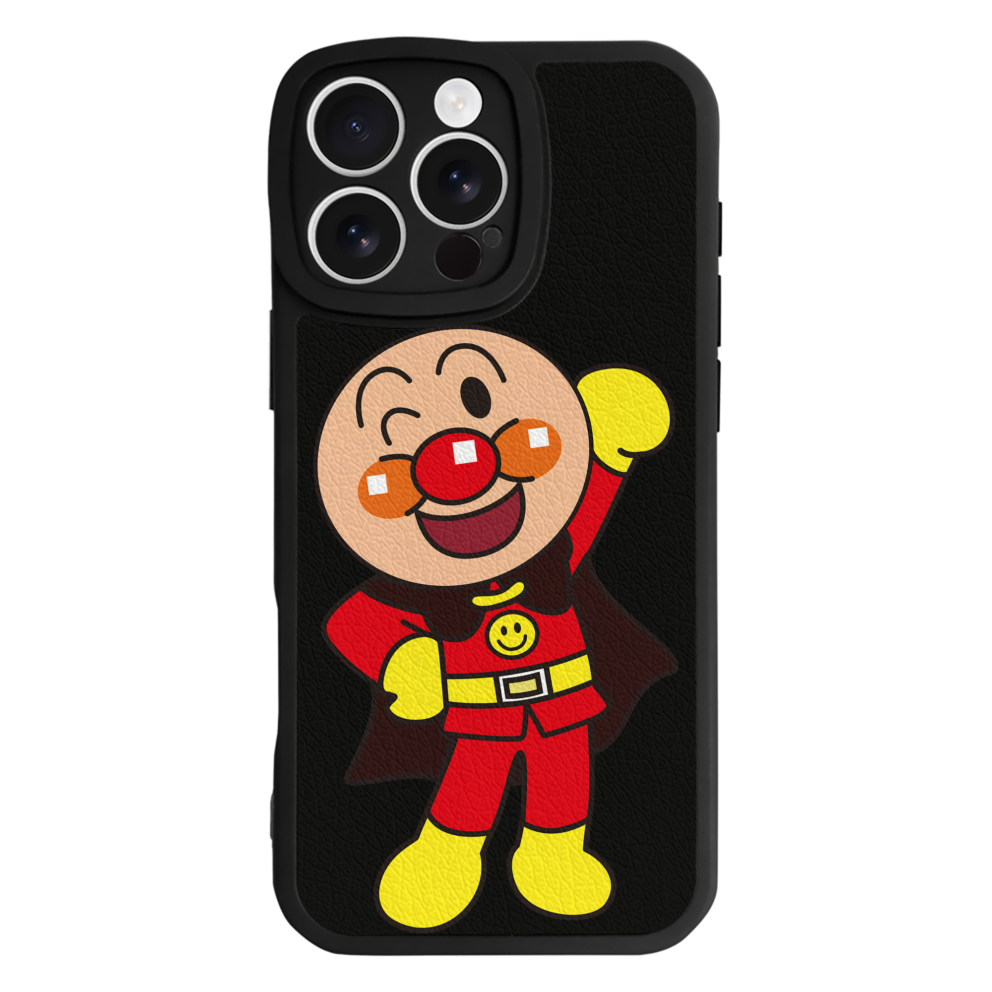 （画像用） アンパンマン Anpanman 【iPhone 16シリーズ対応】シリコンスマホケース（レザー調） 材質：シリコン